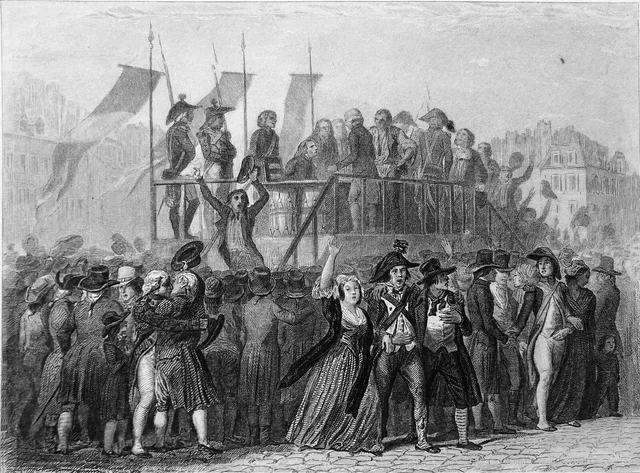 RÉVOLUTION FRANÇAISE - ENRÔLEMENT des VOLONTAIRES - Gravure du 19e siècle