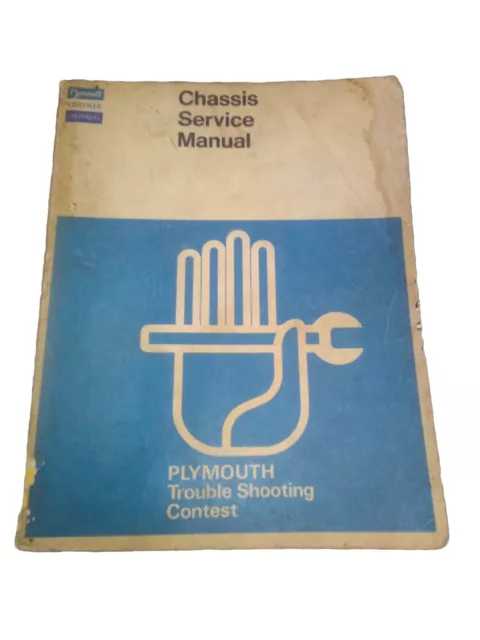 Plymouth Imperial Chrysler Chassis Service Trouble Shooting Manual 1972 Vtg Auto