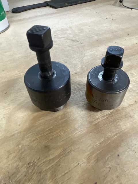 2 Greenlee Conduit 1in & 1 5/32 Knockout Punch Die Sets