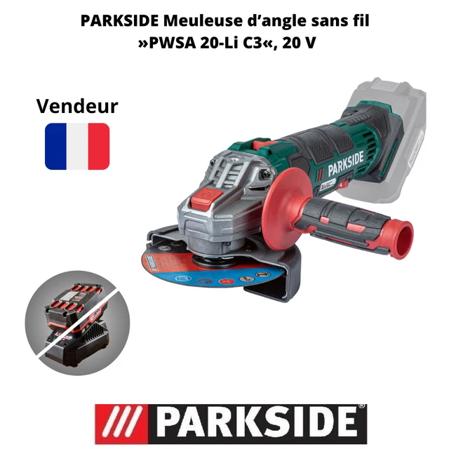 Parkside PWSA 20-Li C3 Meuleuse D'angle Sans Fil 20 V - Pour Meuler Et - Foto 8
