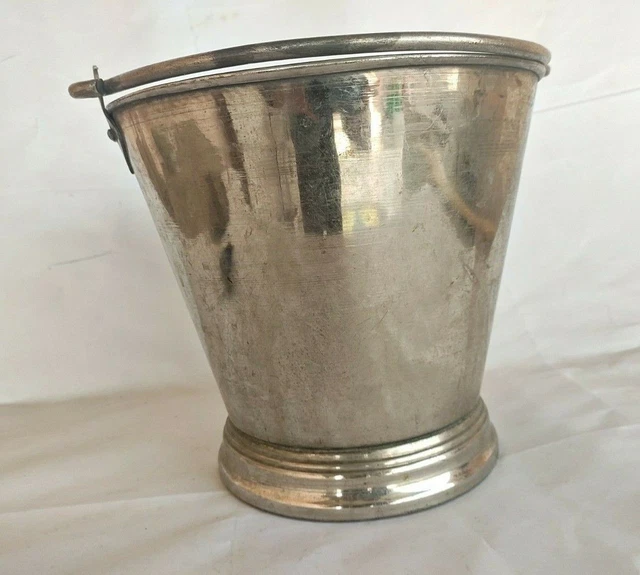 Old Brass Handcrafted Solid Water Bucket / Kitchenware Nickel plated 5 L Bucket