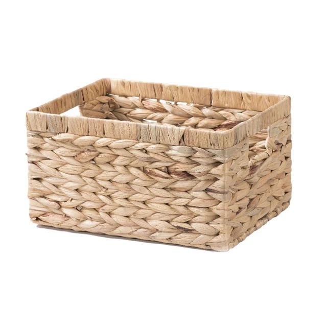 Cesta de almacenamiento tejida 33*25*18 cm necesidades de lavandería revistas organización almacenamiento