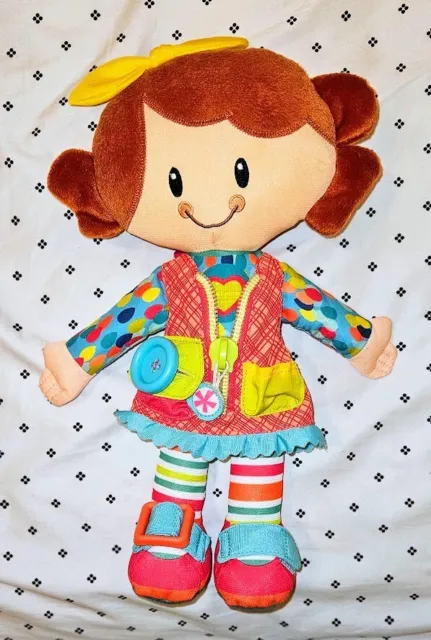 PLAYSKOOL Dressy Kids Girl Activity Plush Stuffed Doll Toy Learn To Dress Hasbro