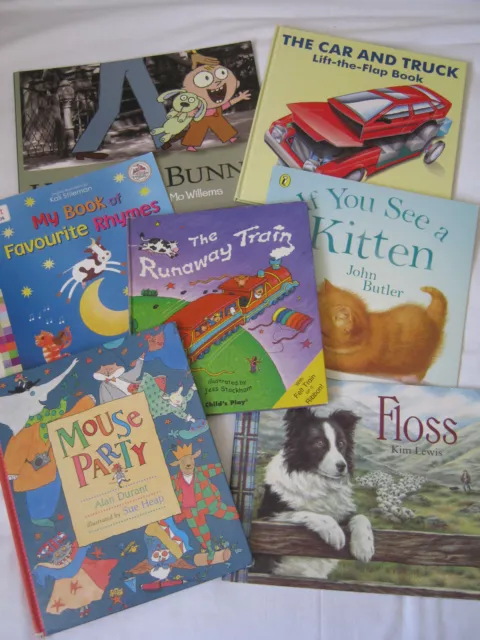 baby toddler pre-school book bundle 7 books incl lift-the-flap and felt train