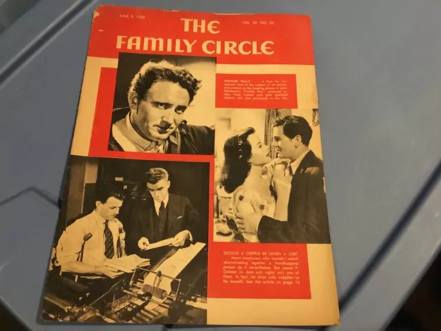 JUNE 5, 1942 The Family Circle magazine- Spencer Tracy/Hedy Lamarr on ...