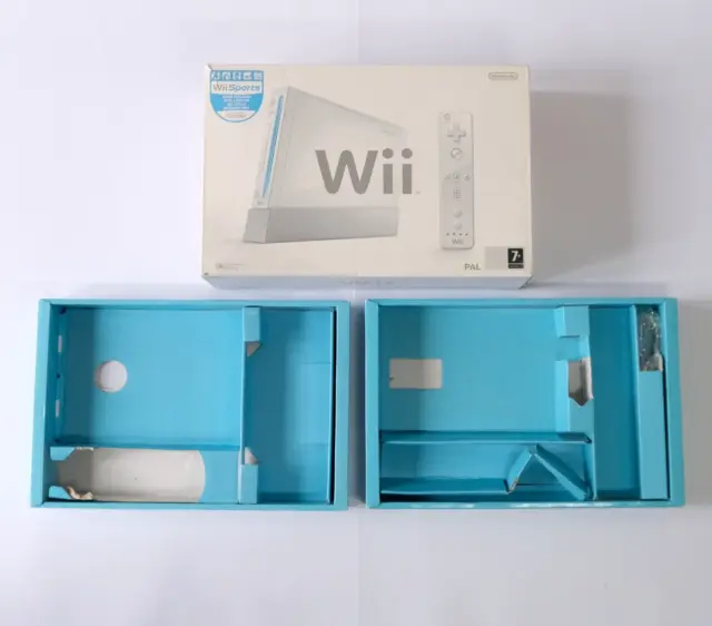 Nintendo Wii White Console - BOX ONLY - Including Trays - Good Condition