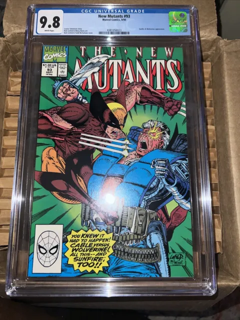 The New Mutants 93 Cgc 9.8 White.   Cable Vs Wolverine