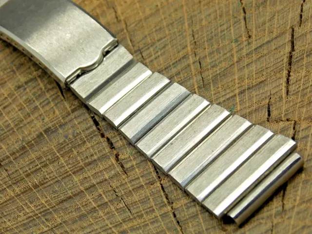 Vintage 19mm Bracelet Deployment Clasp Stainless Steel NOS Unused Watch Band