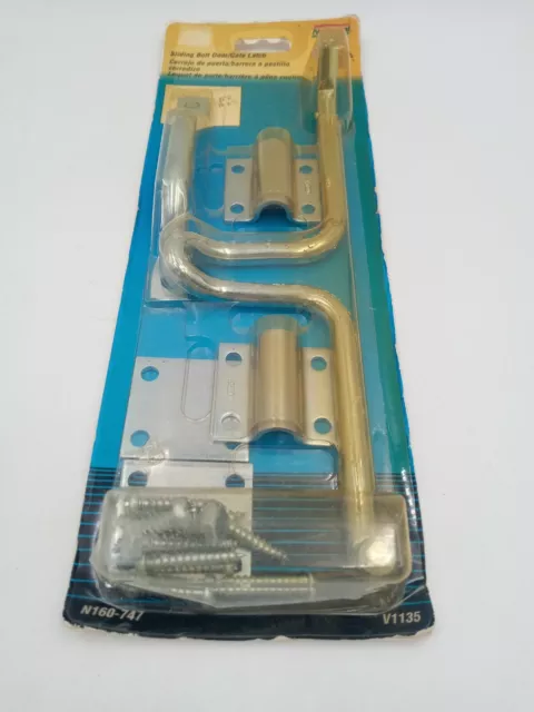National Hardware V1135 Sliding Bolt Door/Gate Latch Right/Left Hand NOS USA