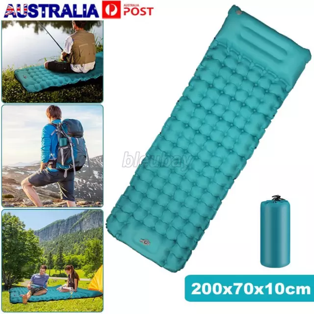 Self Inflating Mattress 10cm Camping Sleeping Mat Single Air Bed Camp Hiking Pad