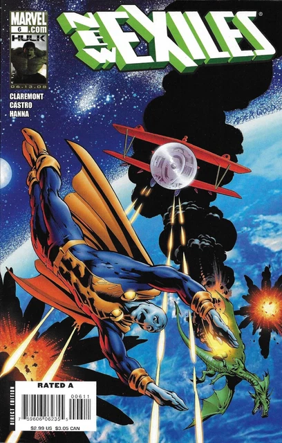 New Exiles Comic 6 Cover A First Print 2008 Chris Claremont Castro Hanna Marvel