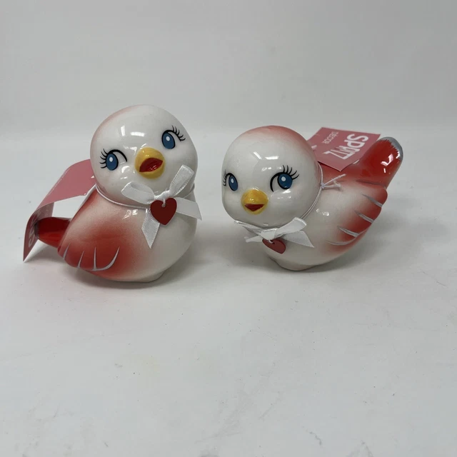 TARGET SPRITZ VALENTINE’S Day 2024 Ceramic Red Retro Love Birds Pair