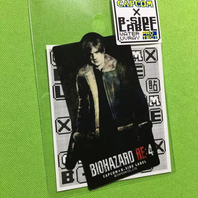 CAPCOM x B-Side Label Sticker BIOHAZARD RESIDENT EVIL Leon S Kennedy RE4 Remake