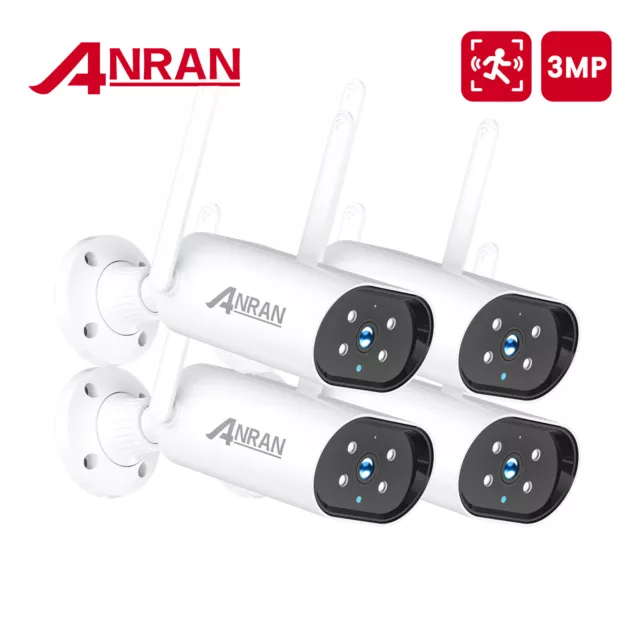 ANRAN 3MP HD Wireless IP Camera IR CCTV WiFi Home Security Camera 2-Way Audio