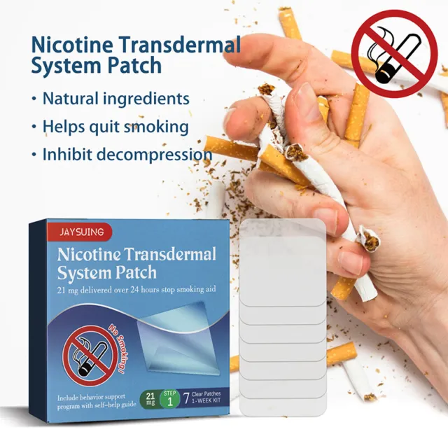 7PC Nicotine Transdermique Patches Naturel Ingrédient Anti Fumée Santé So ,
