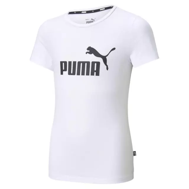 Puma No1 Logo QT Tee Youngster Girls Crew Neck Shirt Short Sleeve Regular Fit