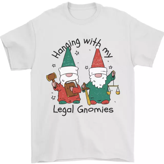 Natale Legale Gnomi Divertente Legge Solicitor Uomo T-Shirt 100% Cotone