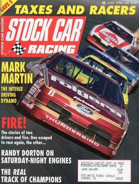 STOCK CAR RACING MAGAZINE April 1991 - - Mark Martin, Geoff Bodine * £3 ...
