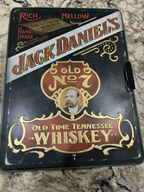 Jack Daniels Discontinued Vintage Double 90 Proof Pint Embossed Tin Gift Box