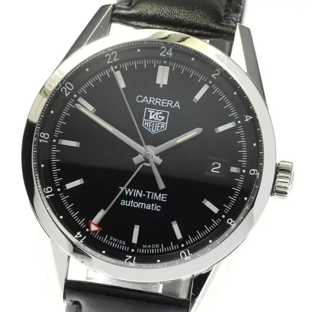 TAG HEUER Carrera twin time WV2115-0 black Dial Automatic Men's Watch_808578 JP