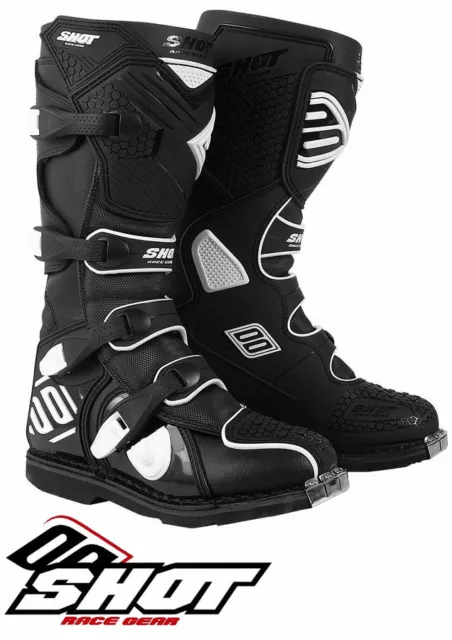 BOTTES SX/MX SHOT X10 NOIR Taille 45 Motocross / Enduro / Supermotard MX/SX