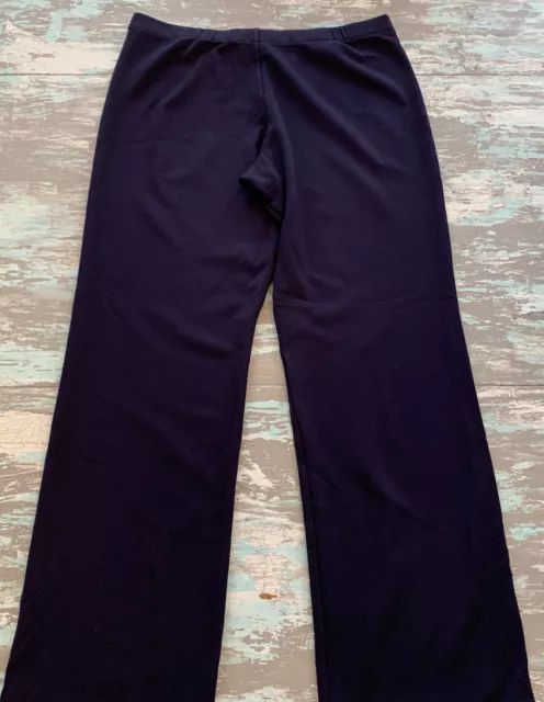 Medium Adrienne Vittadini Navy Blue Women's Jersey Knit Pants Pull On 28" Inseam 3