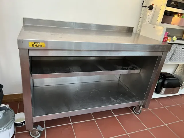 Stainless steel free standing commercial catering  B LINE  kitchen unit table