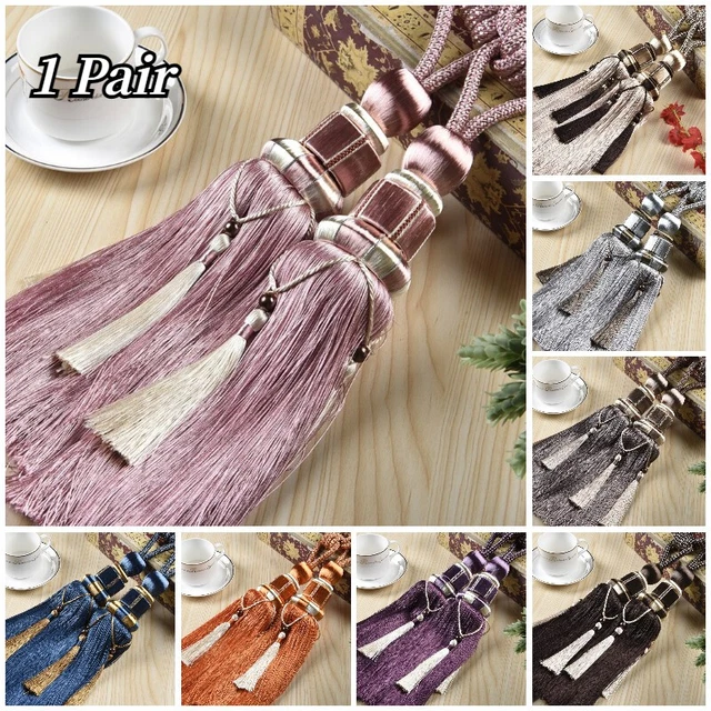 1 Pair Hanging Ball Curtain Holder Tassel Bandage Drape Tieback Buckle