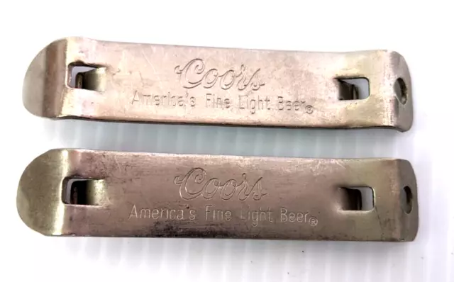 Vintage COORS Bottle Can Opener Classic Church key Lot of 2 USED