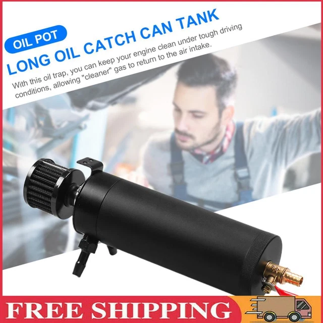 Separatore olio motore 2 porte lattina lunga presa olio billetta serbatoio alluminio per auto