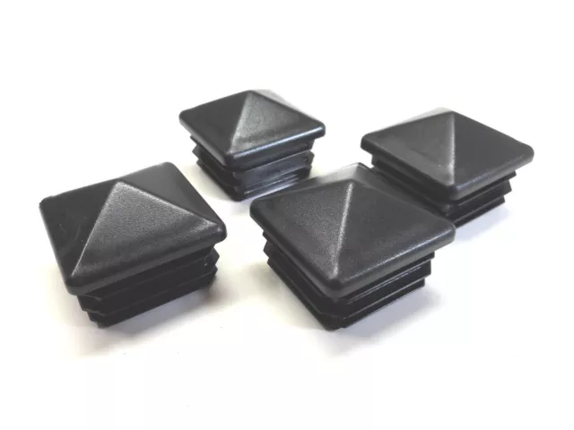 PYRAMIDE schwarz 40x40mm PFOSTENSTOPFEN Endkappen Abdeckkappe Kappe Rohrkappe