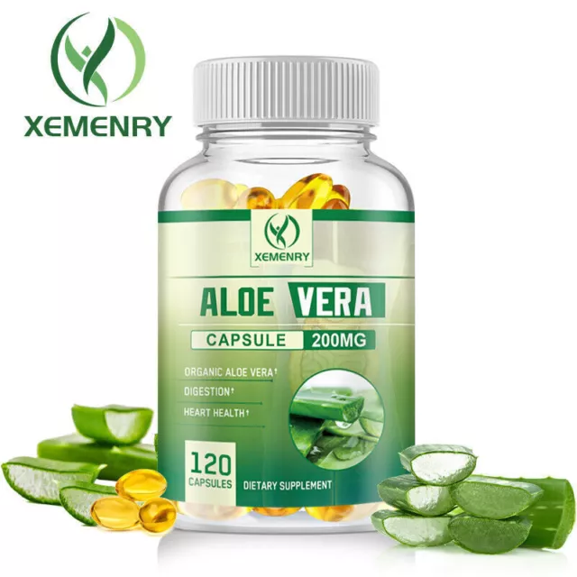 Aloe Vera 200mg - Nettoyage Détox, Soutien Digestif, Soulage Les Ballonnements