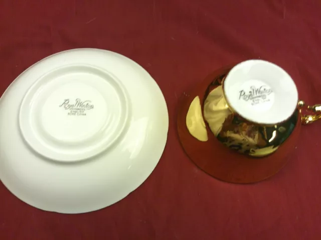 Royal Winton Grimwades gold porcelain teacup & Saucer #Brenda 3