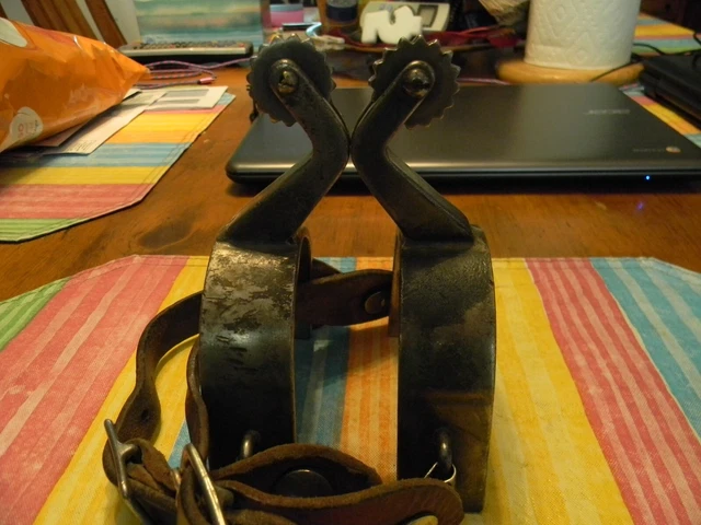 Antique heavy duty old cowboy spurs