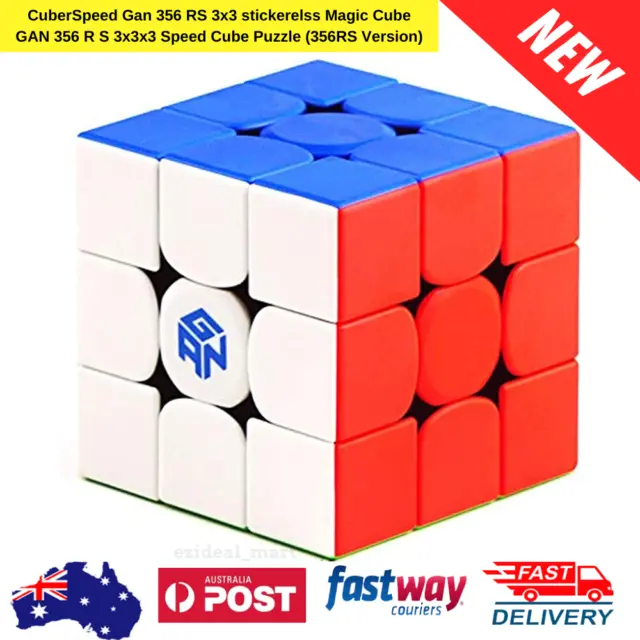 CuberSpeed Gan 356 RS 3x3 stickerelss Magic Cube GAN 356 R S 3x3x3 Speed Cube Pu