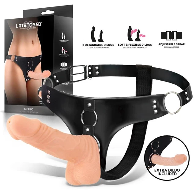 Arnes Strap On Sparo Arnés Con 2 Dildos Realistas Desmontables Strapon