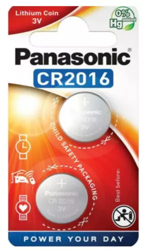 Panasonic CR2016 3 Volt Lithium Batteries - Long Lasting Power - Pack of 8