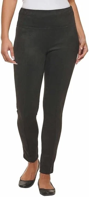 Andrew Marc Women’s XXL Black Lightweight Faux Suede Pull-on Pant High Waistband