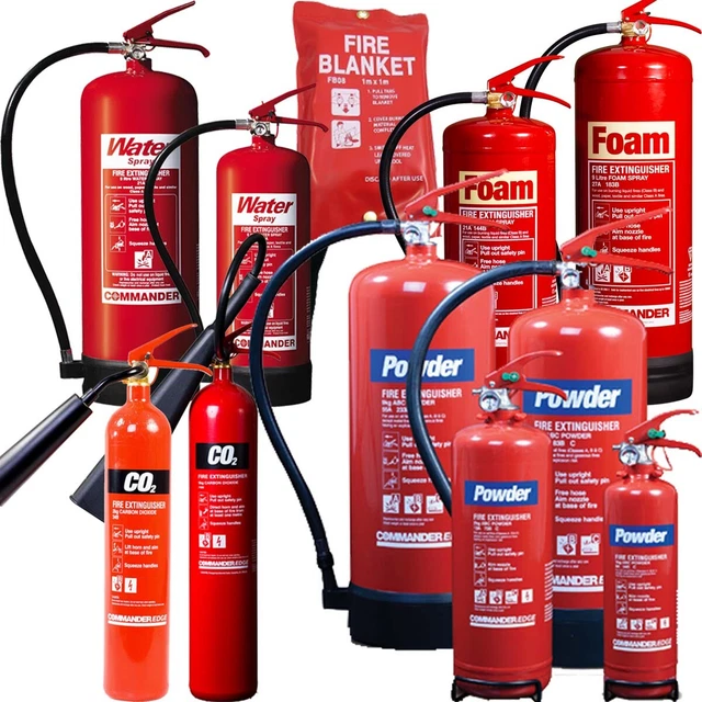 Commander Branded Fire Extinguishers - Dry Powder, Foam, Co2 & Water *All Sizes*