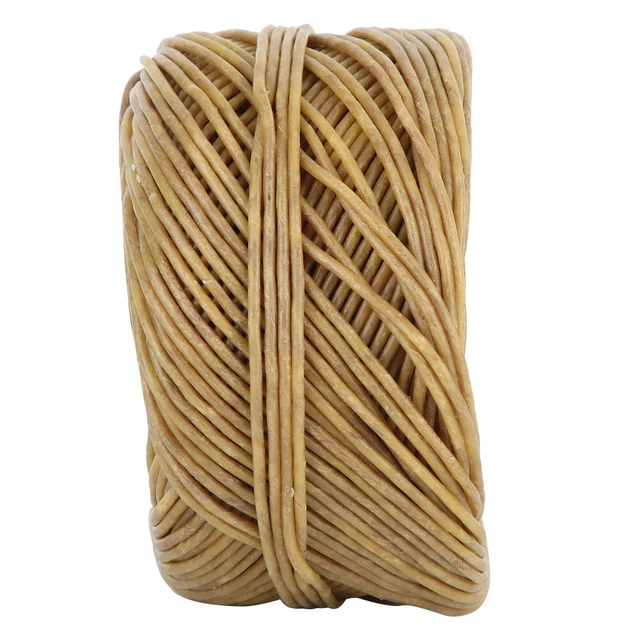 (Scuro) 2 Mm Fibra Stoppino Naturale Cera D'api Rivestimento Candela Stoppino