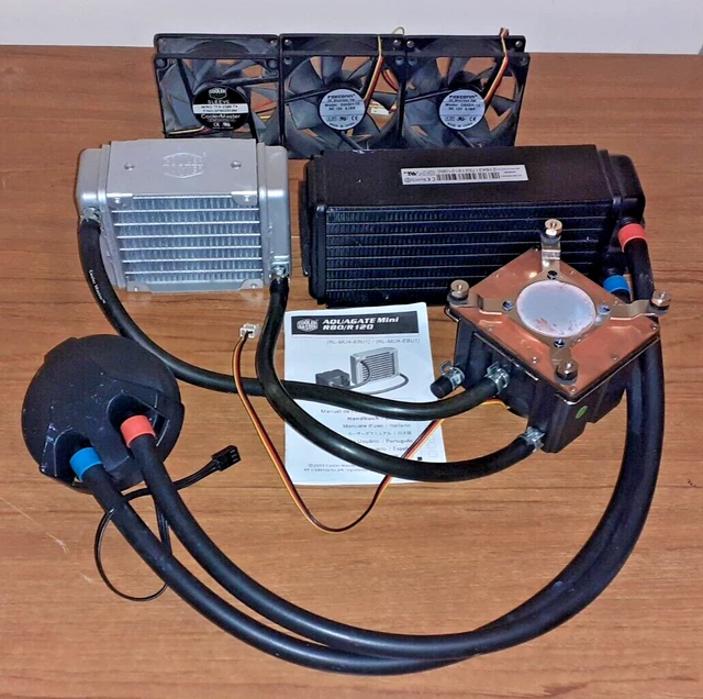 PACCHETTO REFRIGERATORI CPU liquido ASETEK & Cooler Master Aquagate 80
