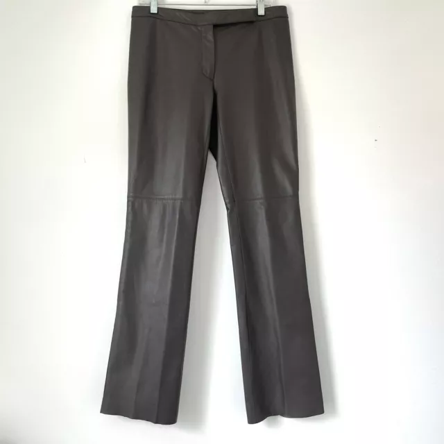 Vintage Y2K Laundry by Shelli Segal 100% Leather Pants Brown Women’s Size 12 Vtg