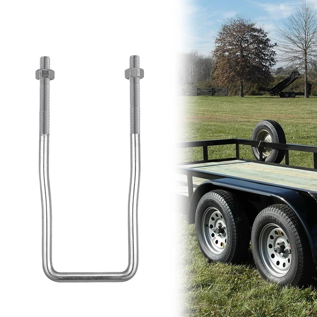 UBOLT TRAILER SPARE Tire Bracket, Carrier Galvanized Threaded Mount