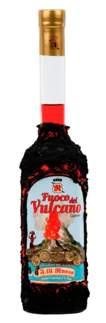 Fuoco del Vulcano ricoperto con pietra lavica dell’Etna liquore Russo Sic/500 ml