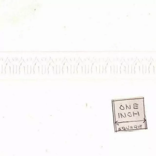 PLASTER WORK crown molding (card stock) 1pc 34905 1/12 scale dollhouse miniature