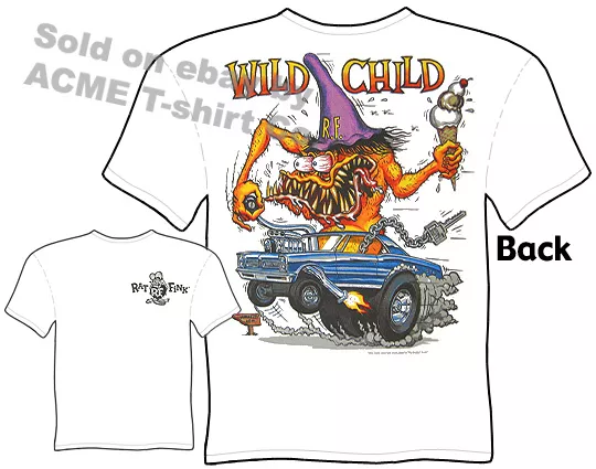 Wild Child Rat Fink T Shirt 65 GTO Big Daddy Shirt Ed Roth Tee Sz M L XL 2XL 3XL