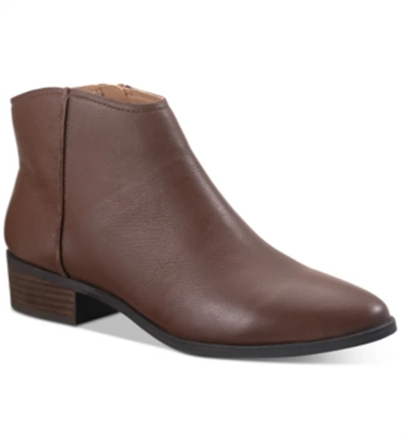 American Rag Women's Jolene Leather Almond Toe  Boots Brown Size 5.5 M