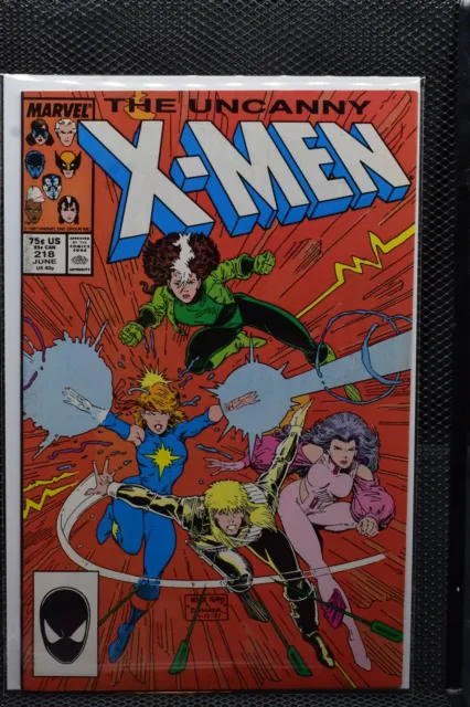 Uncanny X-Men #218 Direct Marvel 1987 Chris Claremont Rogue Dazzler Longshot 9.0