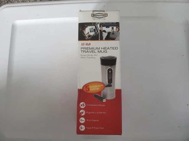 ROADPRO  12-Volt 15Oz. Premium Heated Travel Mug