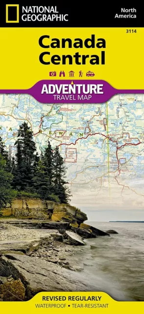 National Geographic Canada Central Adventure Travel Map 3114 - FREE Shipping!